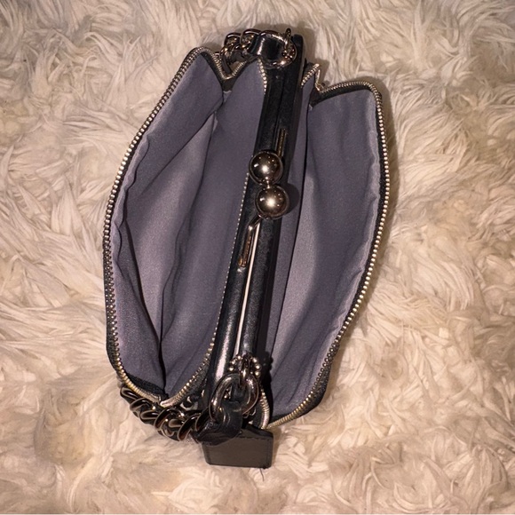 Coach Kisslock Purse Vintage Parker Black Signature C Chain Canvas Shoulder Bag - Picture 8 of 9